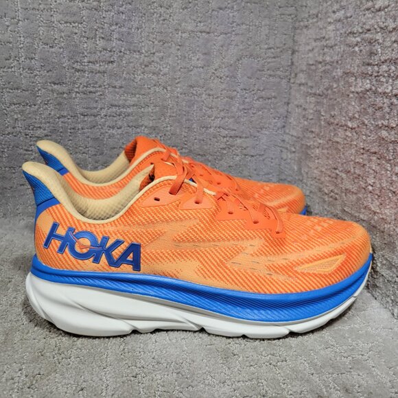 Hoka One One Clifton 9 Men's Size 13D Orange Impala Athletic Running Sneakers. - Picture 5 of 13